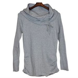 -486 Project Sweater Maternity Womens Size Large Cowl Neck Long Sleeve Grey